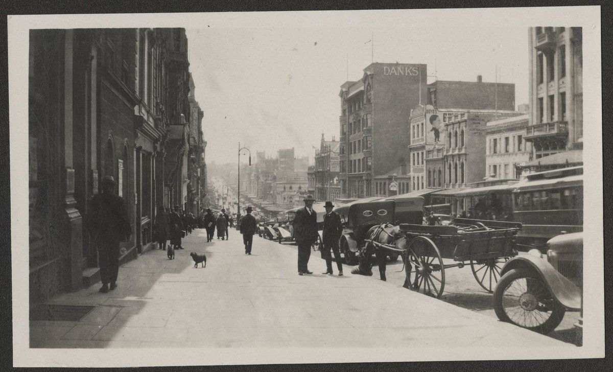 Bourke Street looking east, Melbourne City (1920s)