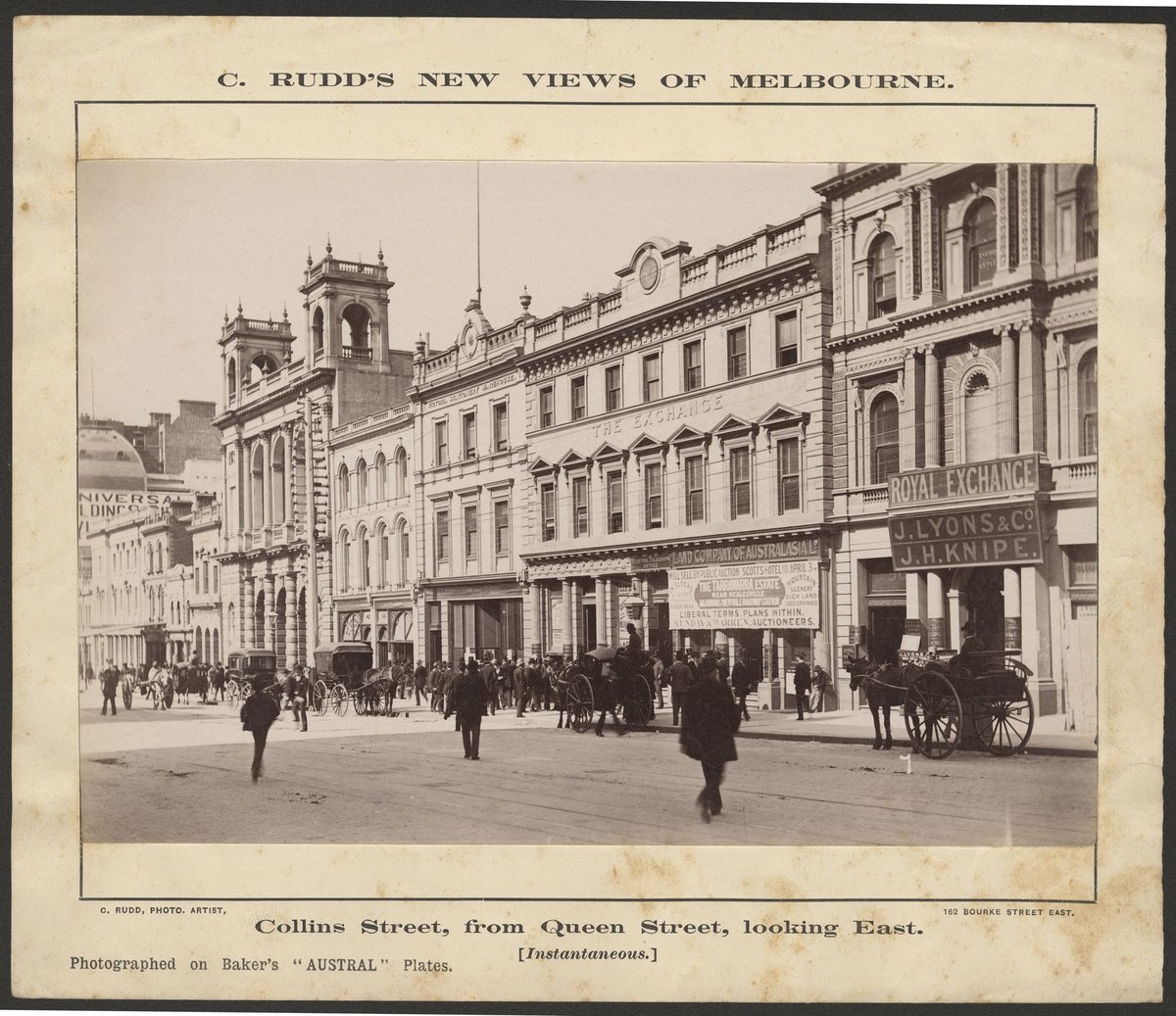 Collins Street, from Queen Street, looking east, Melbourne City (1870–90)