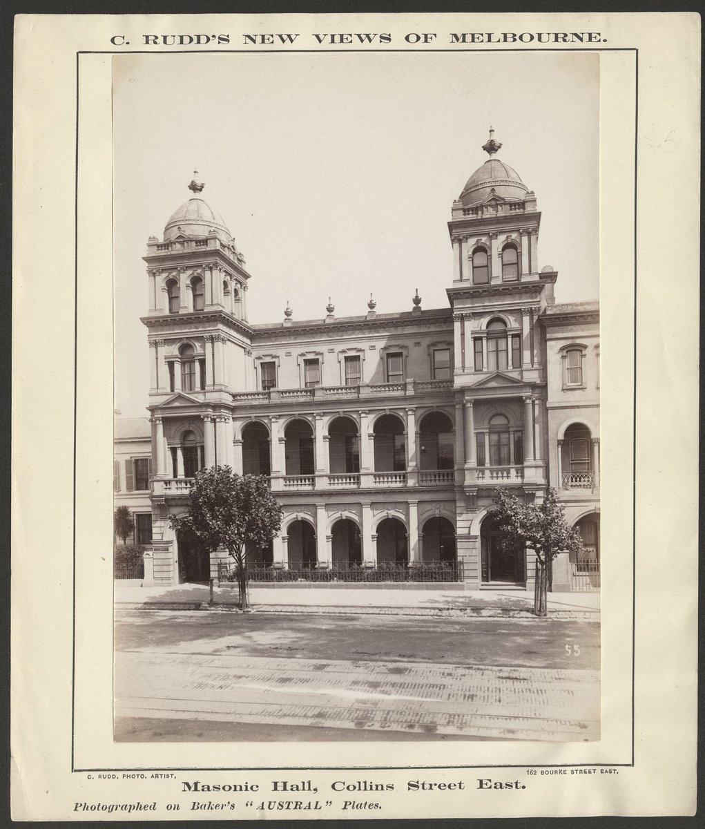 Masonic Hall, Collins Street East, Melbourne City (1886–87)