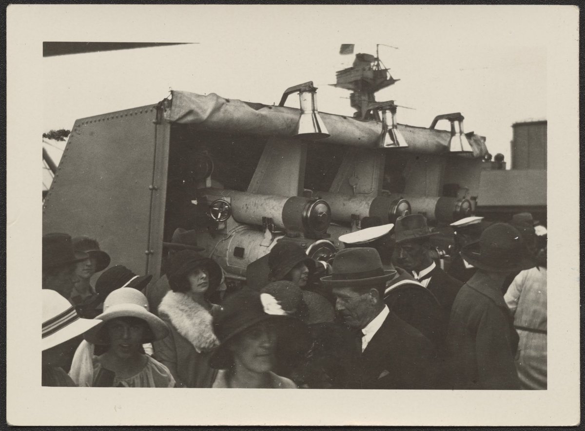 Public visit to Princes Pier, Port Melbourne, to see naval ships of the Special Service Squadron during their stay in Port Philip (1924)