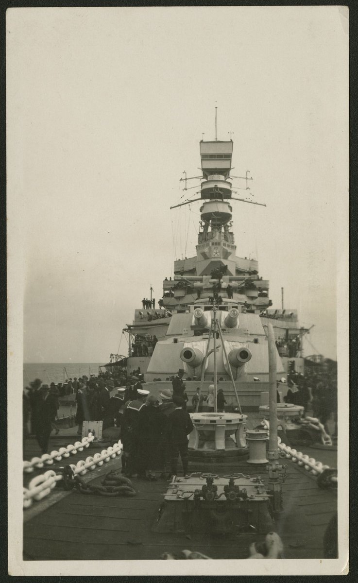 HMS Renown at Station Pier, Melbourne, during visit of Duke and Duchess of York, 1927, Port Melbourne