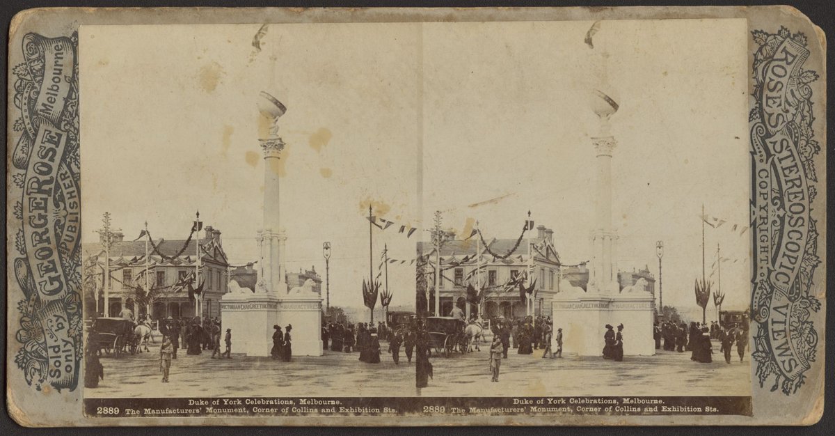 The Manufacturers' Monument, corner of Collins and Exhibition Sts, Melbourne (1901)