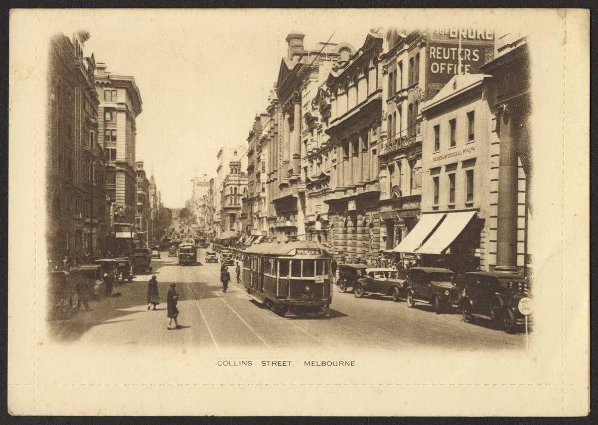 Collins Street, Melbourne, Melbourne City (1920?)