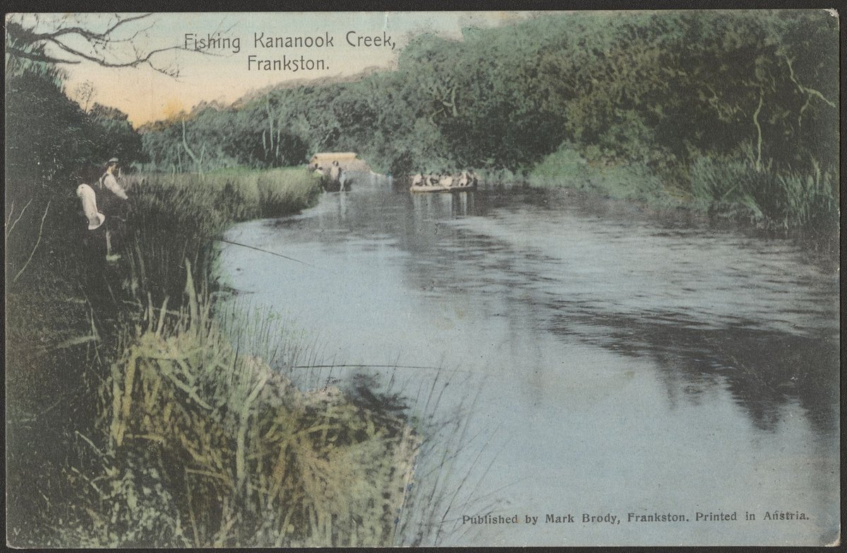 Fishing Kananook Creek, Frankston (1906?)