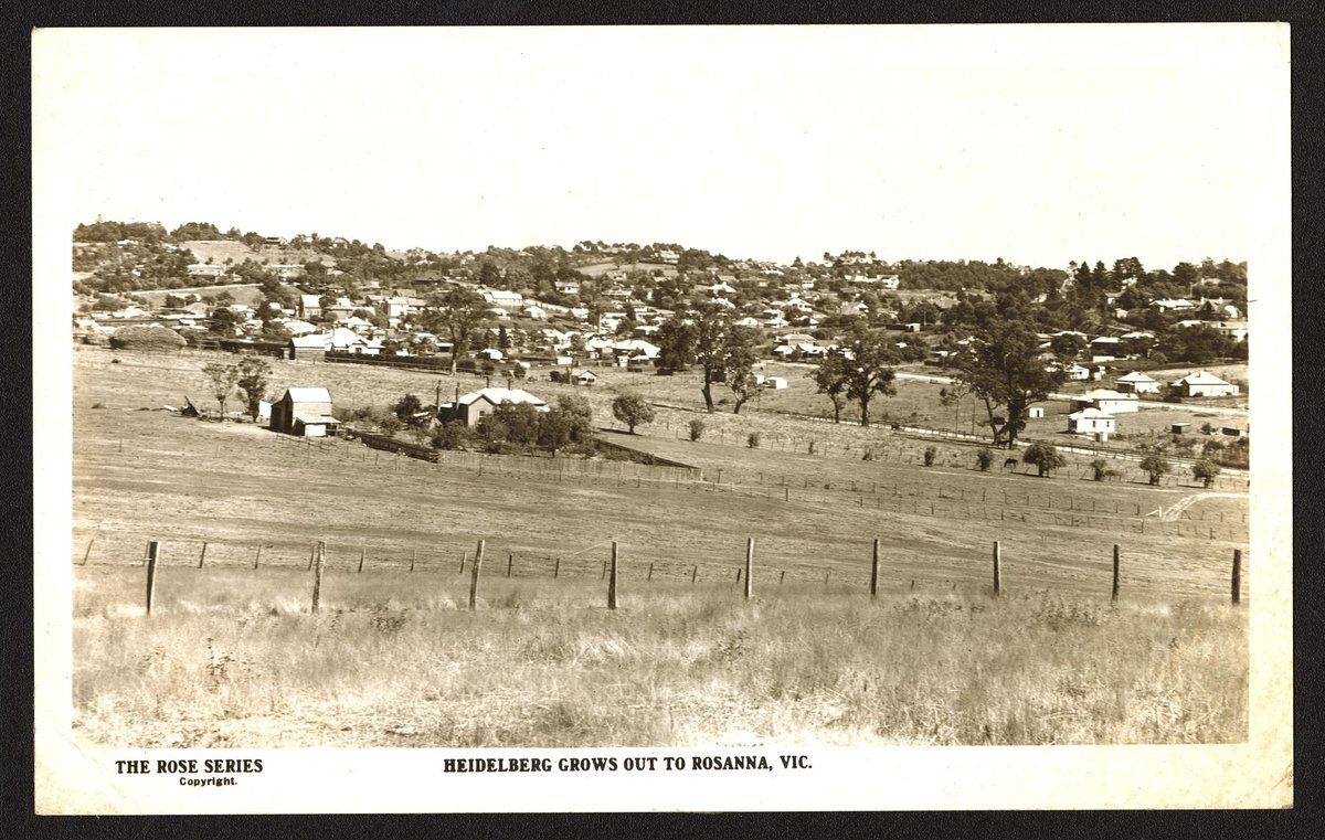 Heidelberg grows out to Rosanna, Vic (1927?)