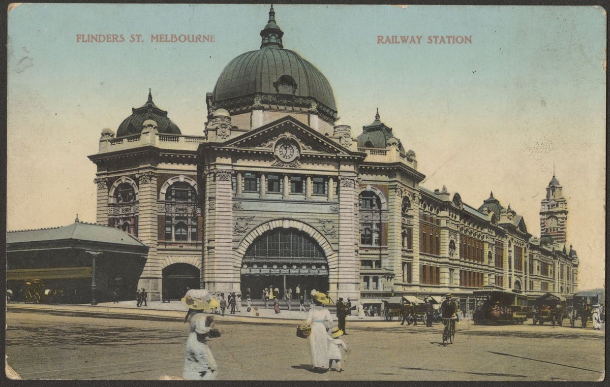 Flinders St., Melbourne - Railway Station, Melbourne City (1903?)