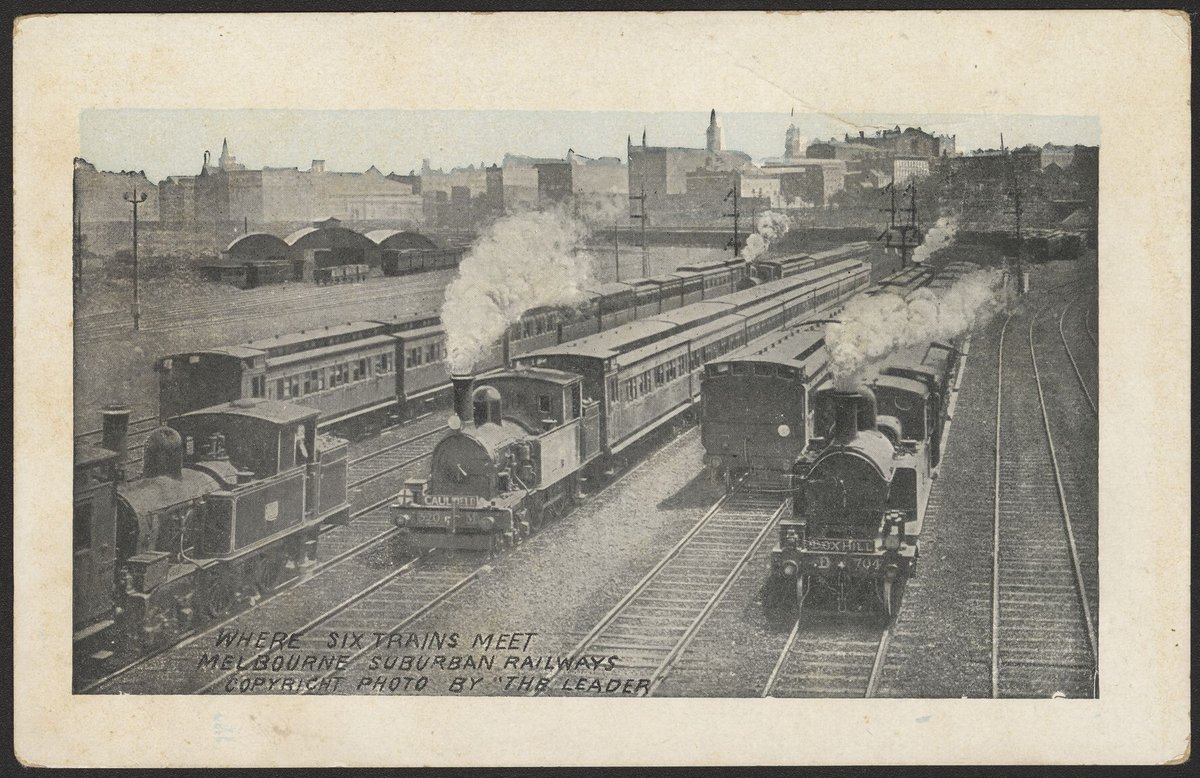Where six trains meet, Melbourne suburban railways, Caulfield (1900–30)
