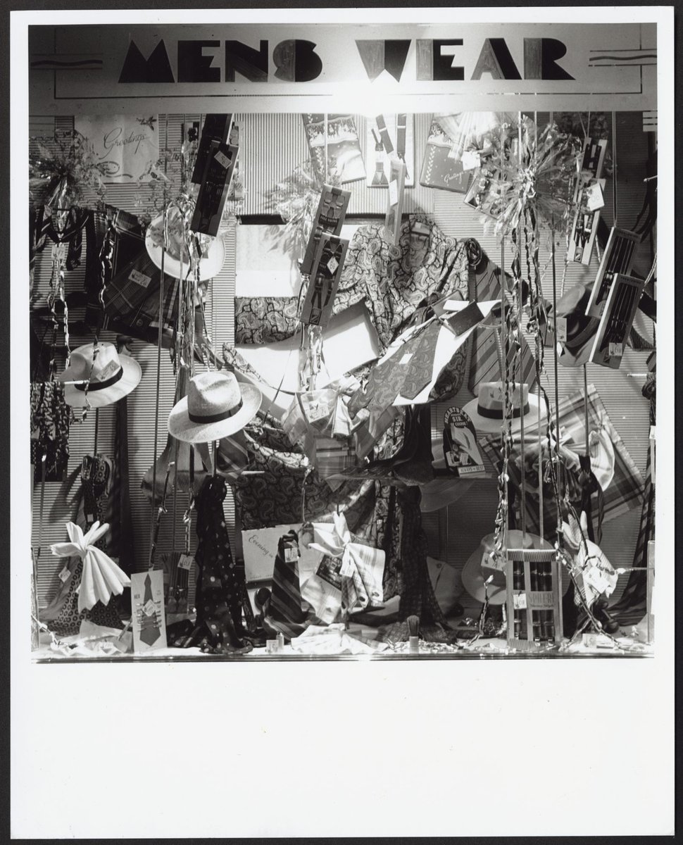 Display window of the Vic Roberts Menswear store, Williamstown, Victoria (1945–49)