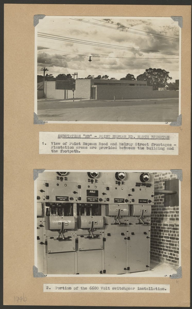 Substation "NB" - Point Nepean Road, North Brighton (1946)