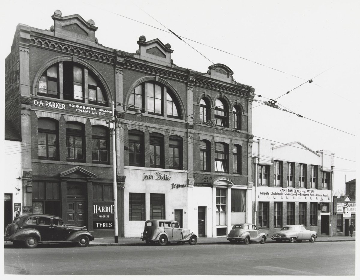 La Trobe Street - south side, looking west from no. 47, Melbourne City (1950)