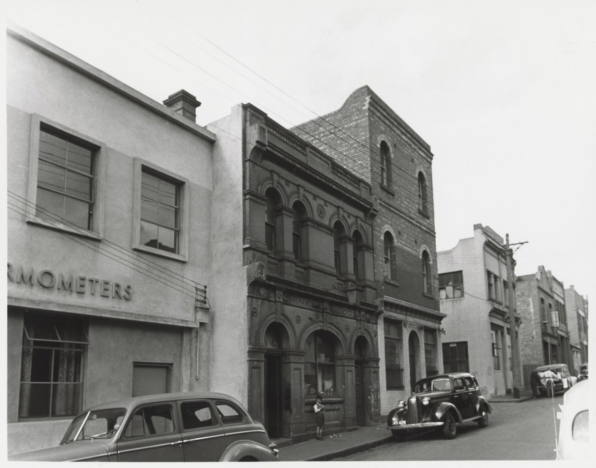Little Lonsdale Street - north side, looking to McCormac Place corner, Melbourne City (1950)