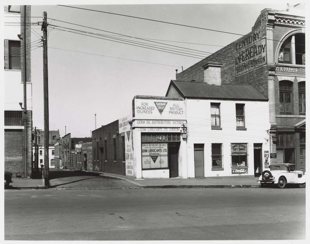 La Trobe Street - south side, near intersection with Burton Street, Melbourne City (1950)