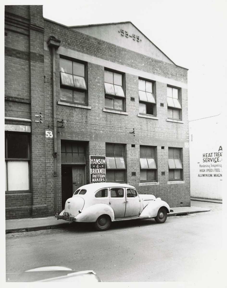 Little Lonsdale Street - south side, no. 53, Hanson and Bricknell, pattern makers, Melbourne City (1950)