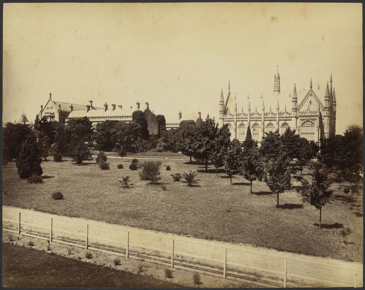 Wilson Hall, grounds and other buildings of Melbourne University, Parkville (1888?)