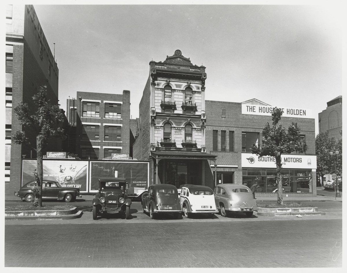 Exhibition Street - east side, near corner of Lonsdale Street, Melbourne City (1950)