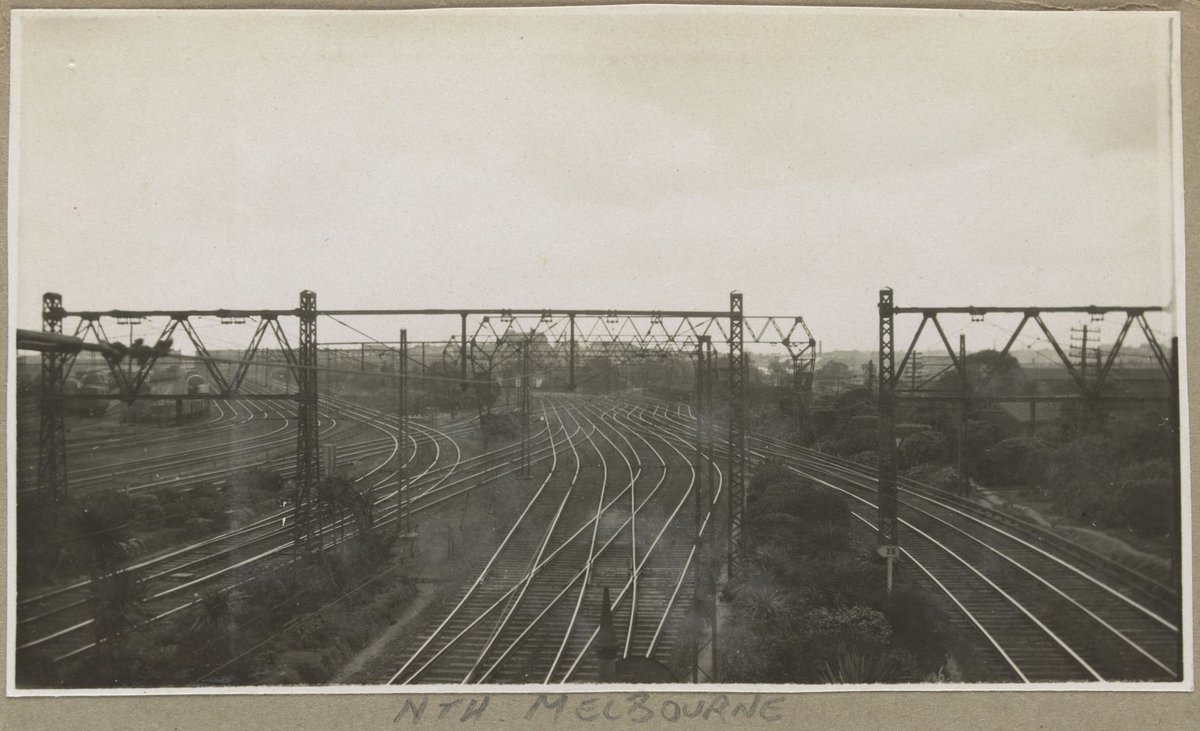 Nth. Melbourne. [View of the tracks.] (c. 1915)
