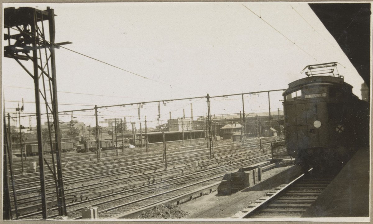 Princes Bridge - 6th. February 1926. [Tracks, train at platform.], Melbourne City