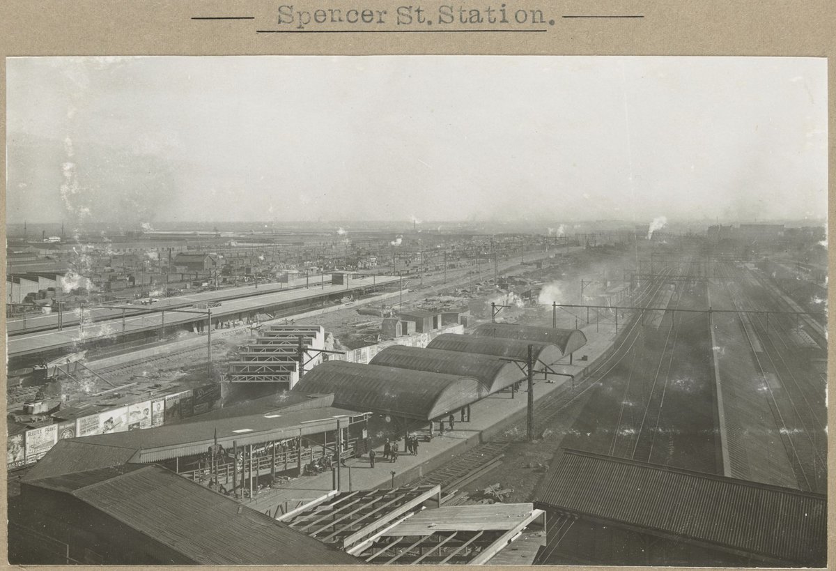 Spencer St.Station. [Bird's-eye view], Melbourne City (1905–28)