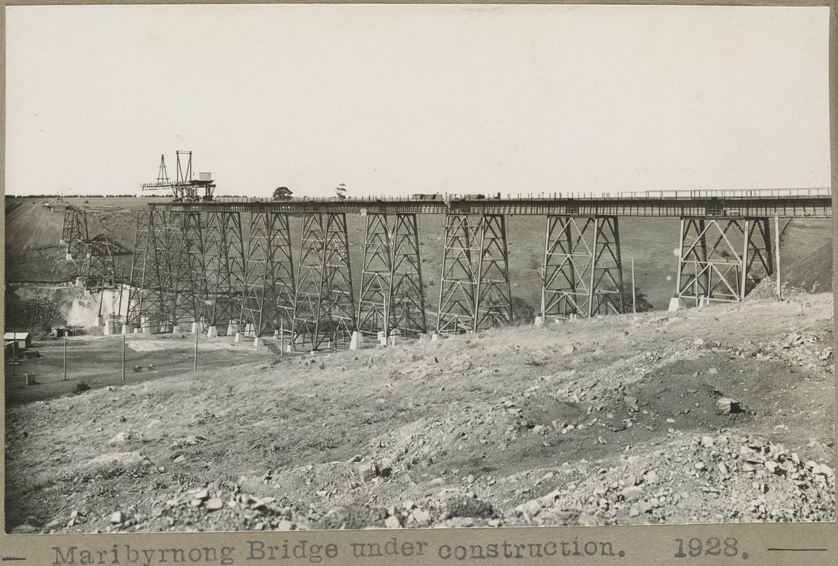 Maribyrnong Bridge under construction (1928)