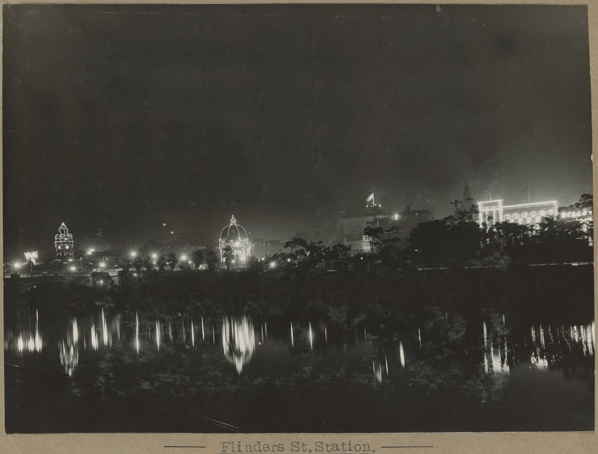 Flinders St. Station. (Illuminated.), Melbourne City (1905–28)