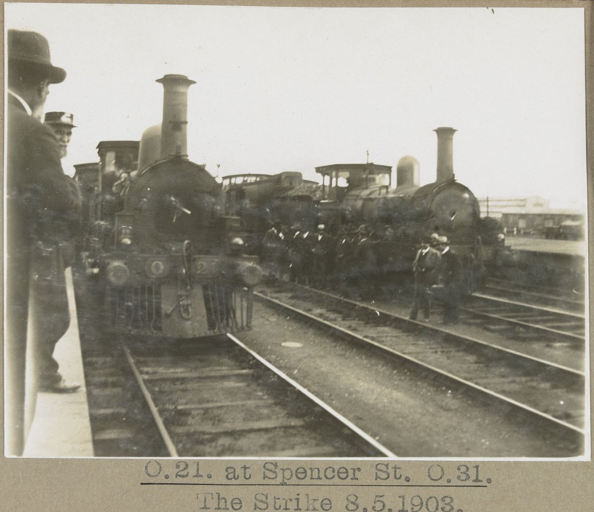 O.21 at Spencer St. [and] O.31. The Strike, Melbourne City (1903)