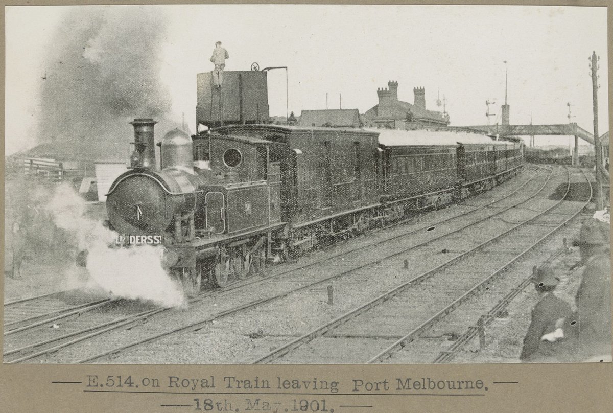 E.514.on Royal Train leaving Port Melbourne (1901)