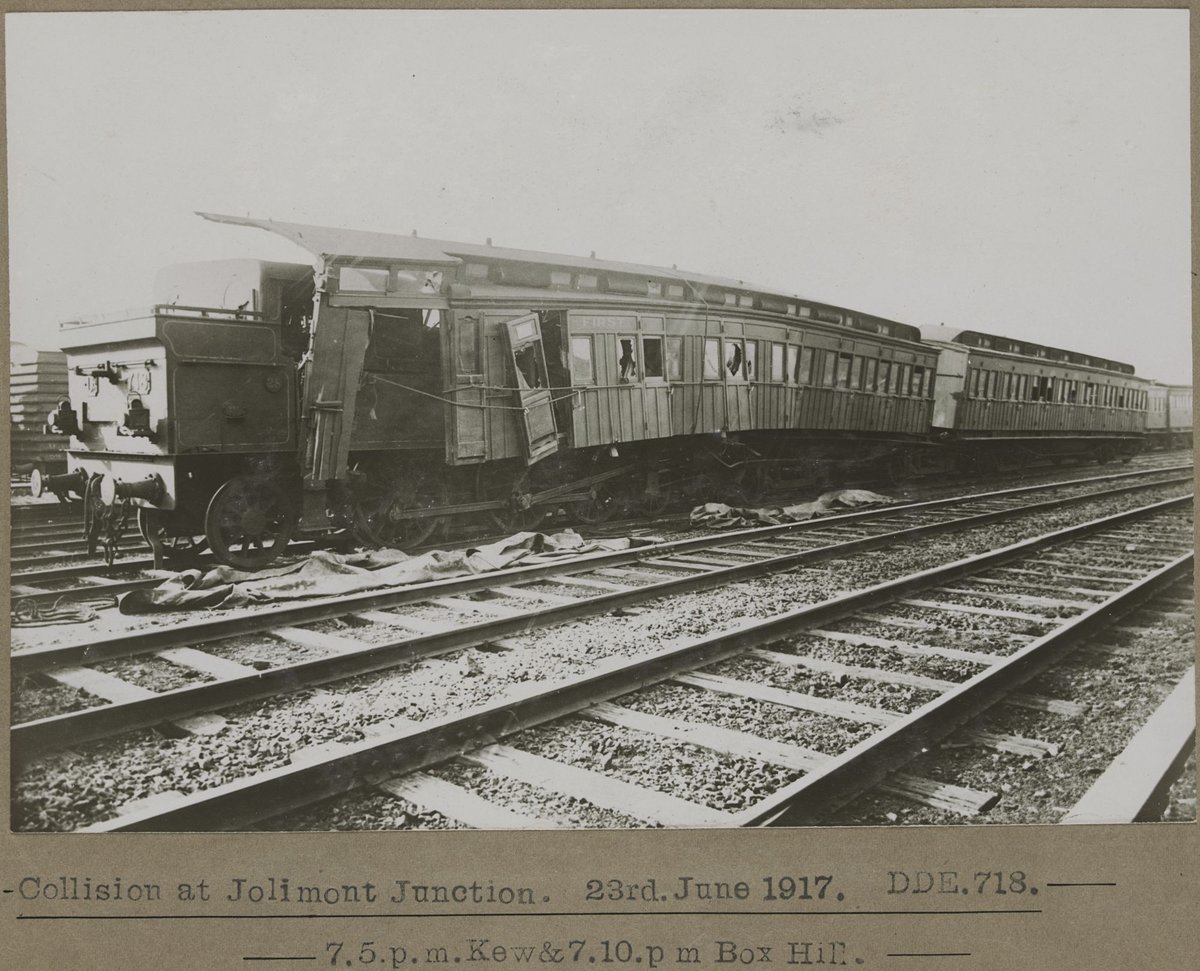 Collision at Jolimont Junction. DDE.718 (1917)