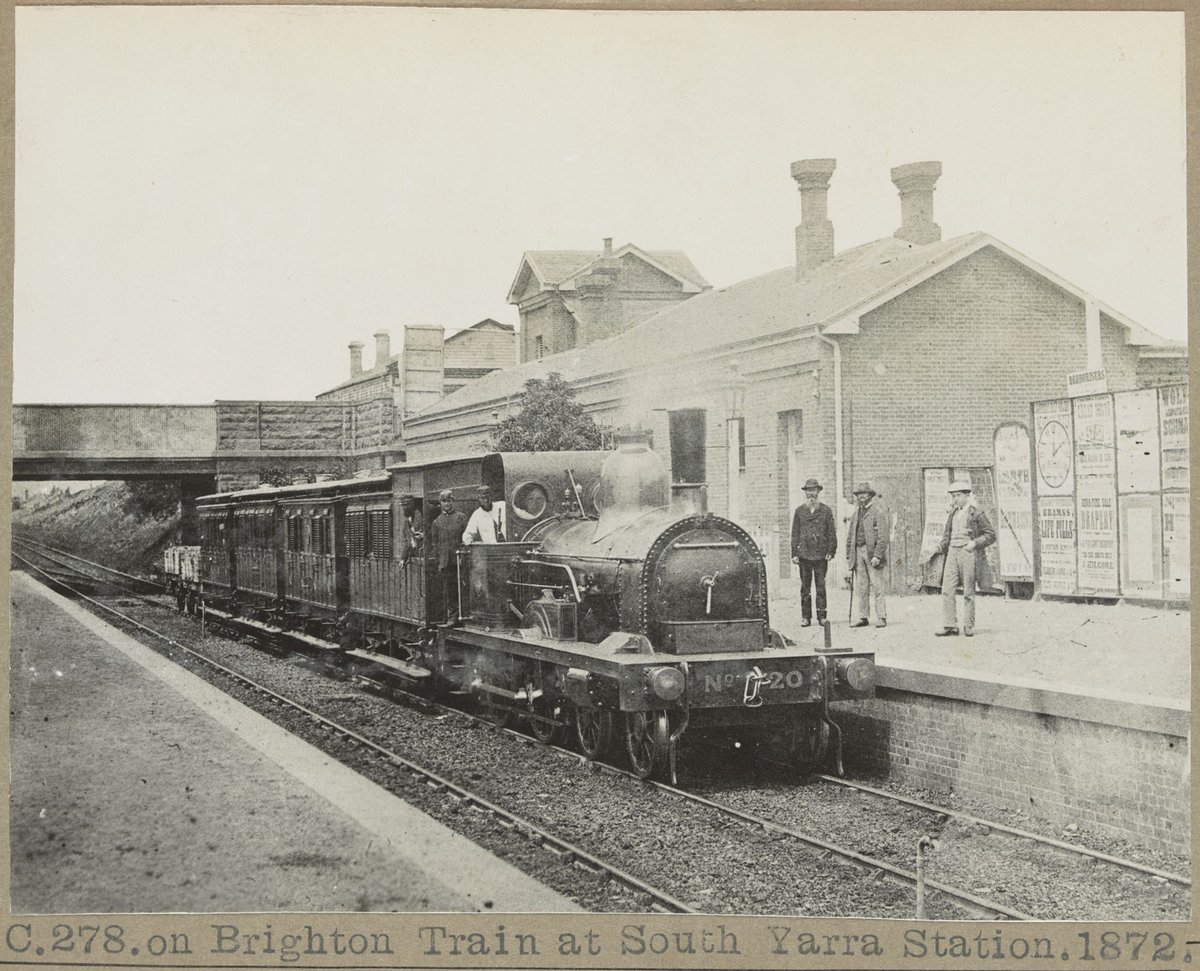 C.278.on Brighton Train at South Yarra Station (1872)
