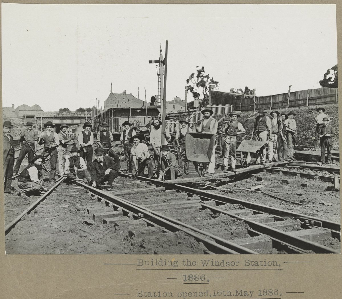 Building the Windsor Station. Station opened 16th May 1886