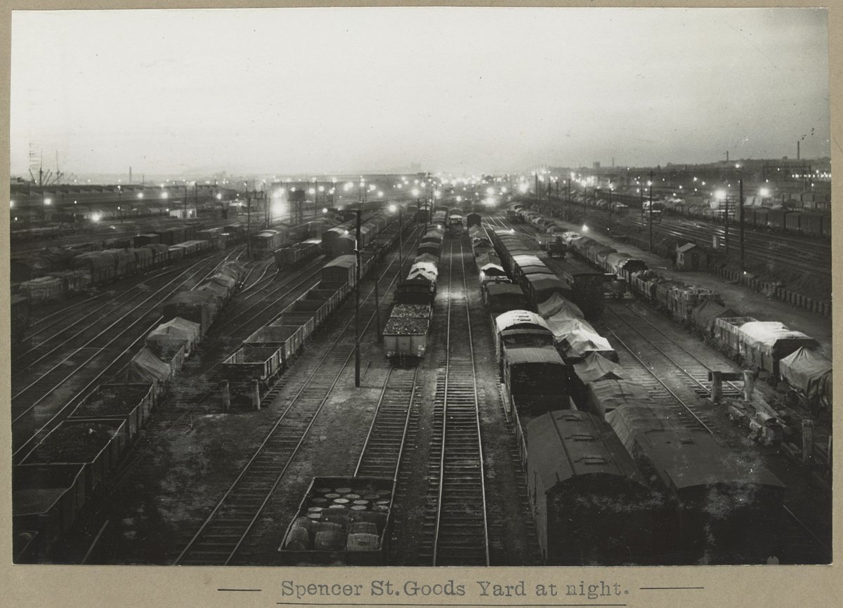 Spencer St.Goods Yard at night, Melbourne City (1905–28)