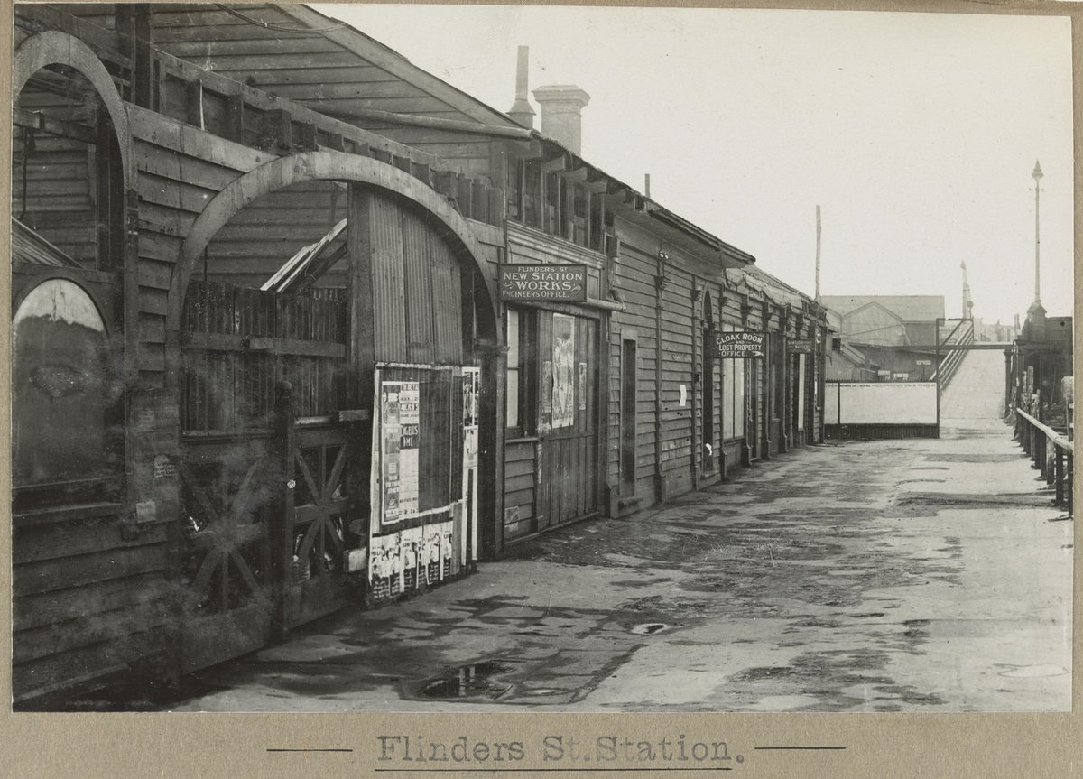 Flinders St.Station. [New Station Works and Cloak Room.], Melbourne City (1906)