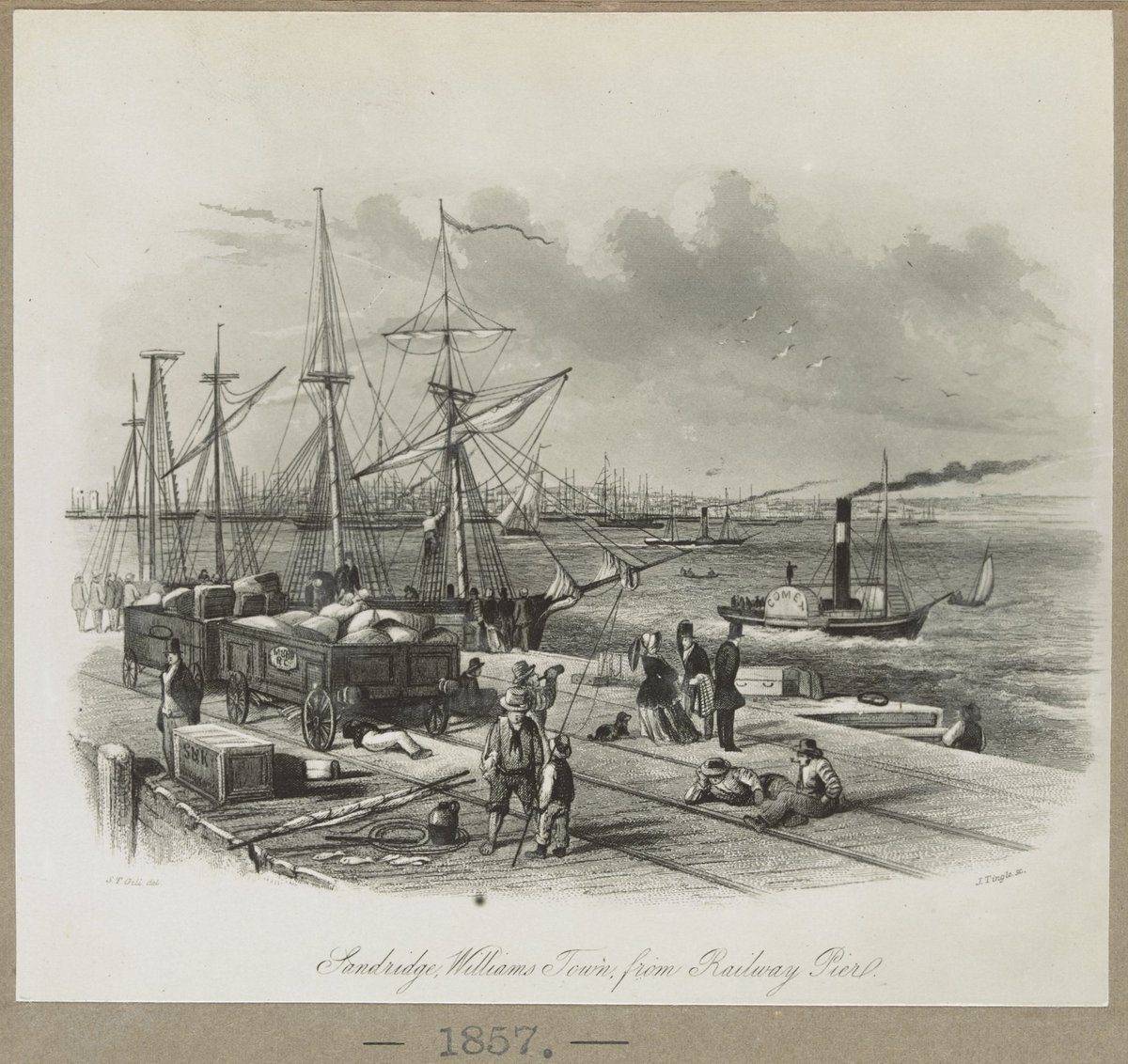 Sandridge, Williamstown, from Railway Pier, Port Melbourne (1905–28)