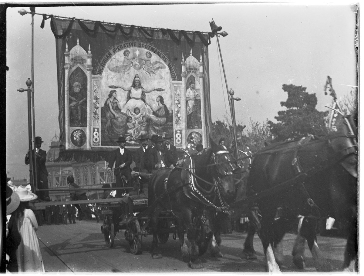 Eight Hour Day Procession, Spring Street, Melbourne, Melbourne City (1887–1913)