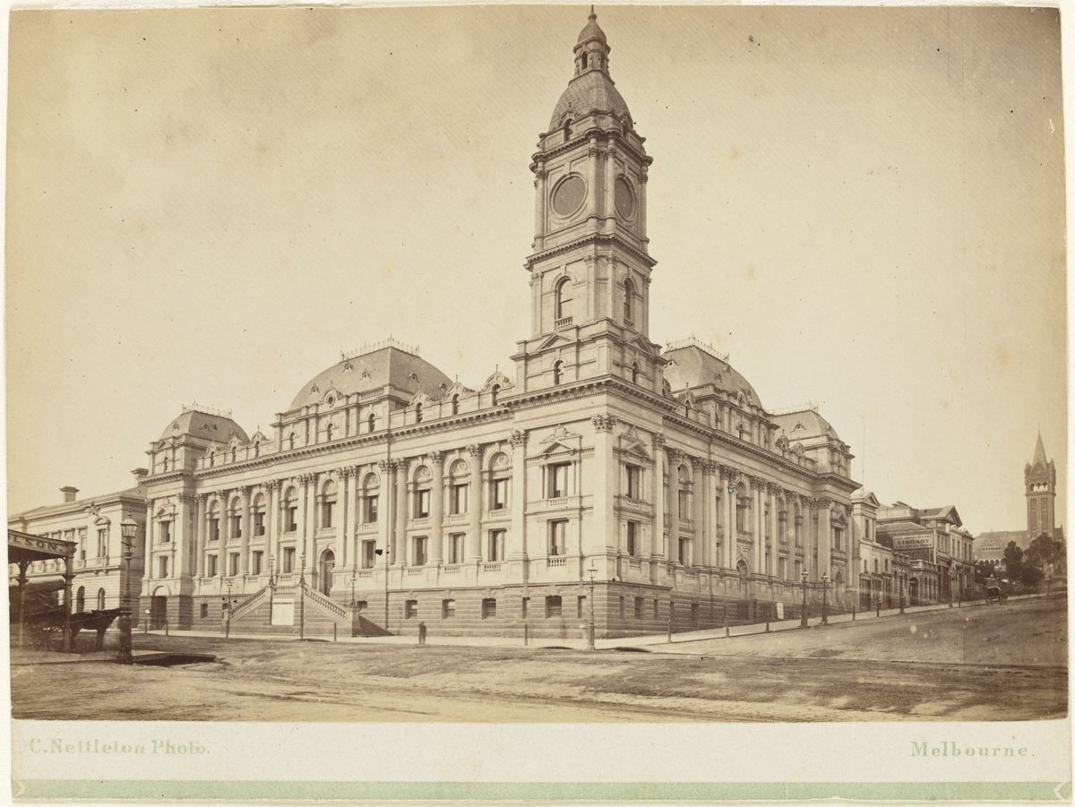 Melbourne Town Hall, Melbourne City (1873?)