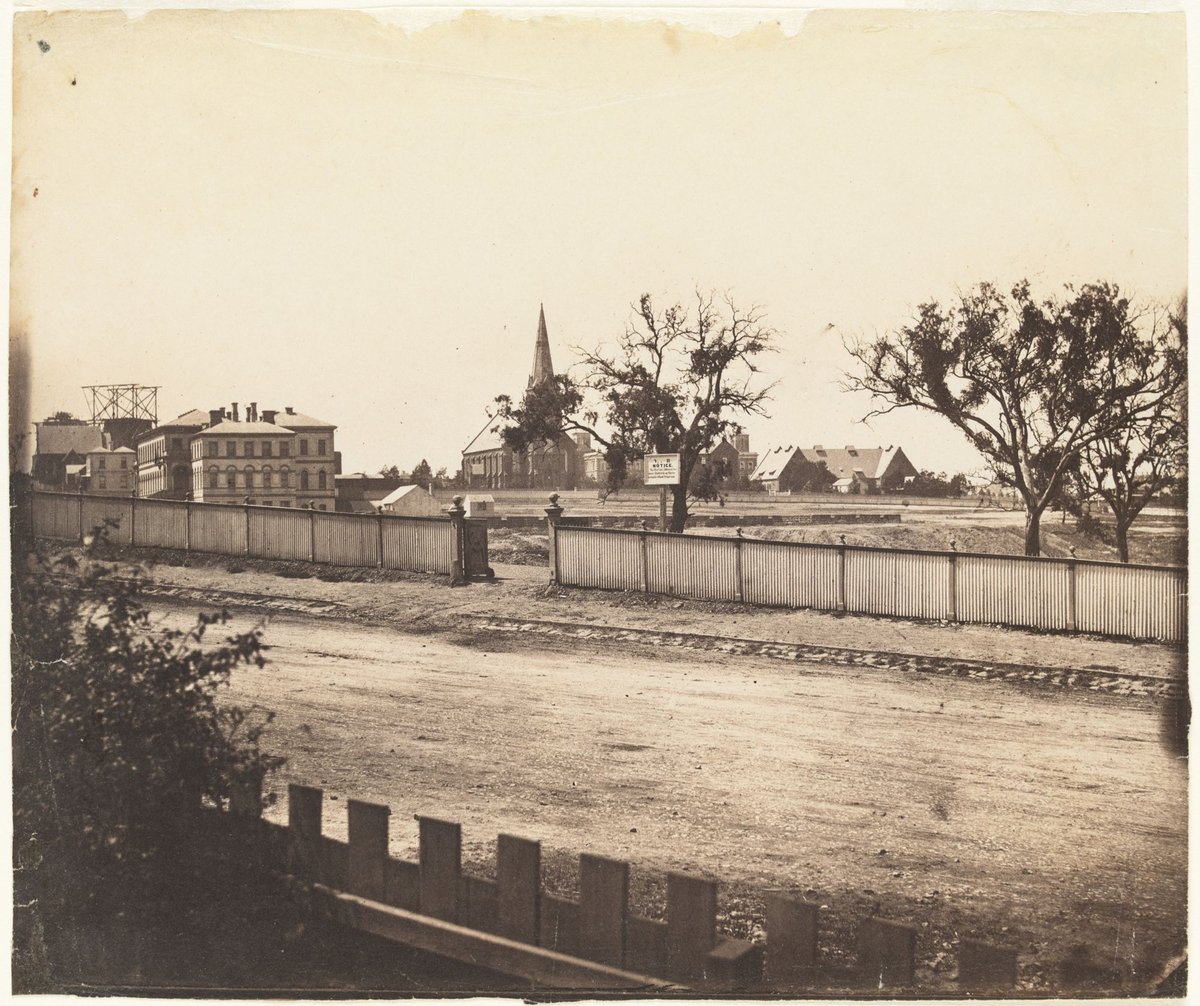Eastern Hill from No.1 Spring Street, Chalmers Church Scotch College & Printing Office Melbourne, East Melbourne (1861)