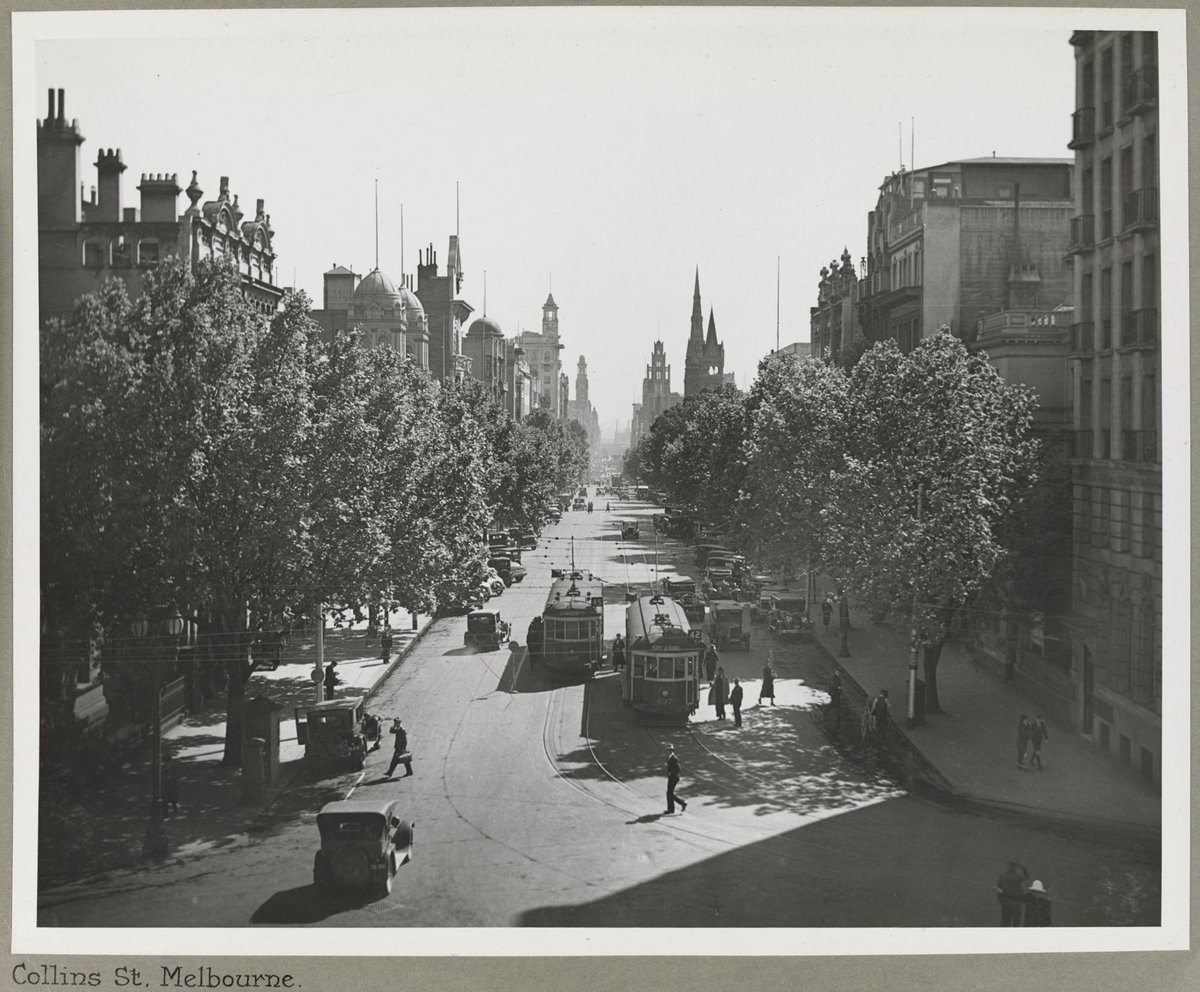 Collins St. Melbourne. [from Spring St.], Melbourne City (1925–35)