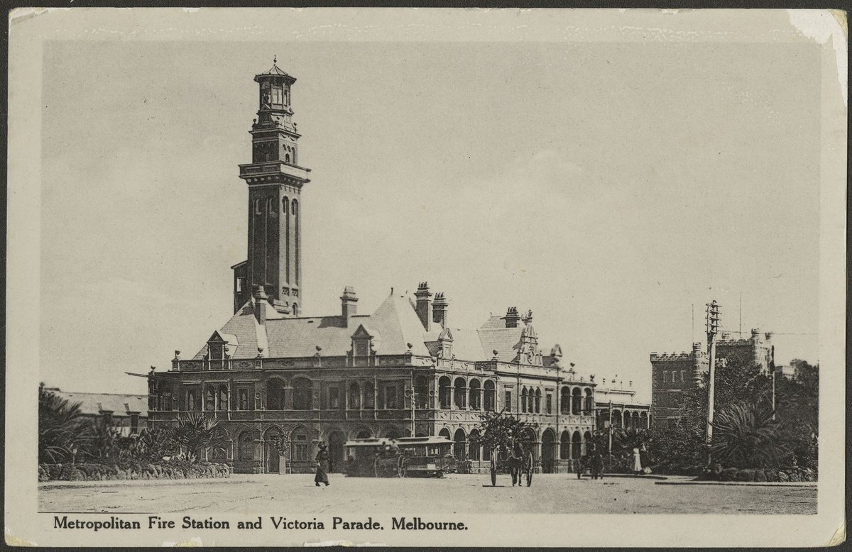 Metropolitan Fire Station and Victoria Parade, Melbourne (c. 1913)