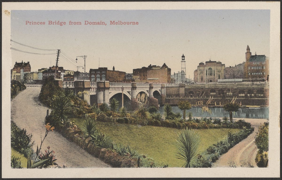 Princes Bridge from Domain, Melbourne, Melbourne City (1900–99)