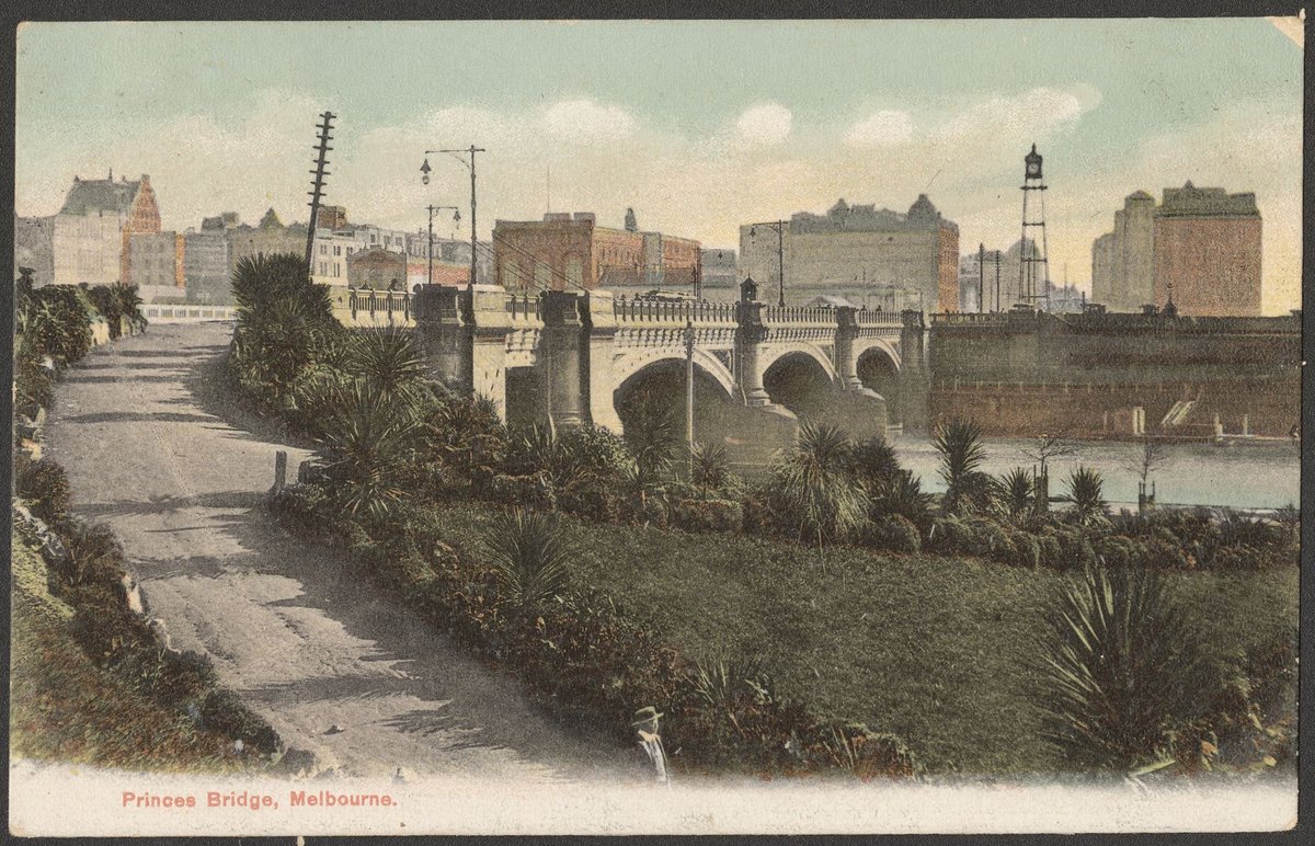 Princes Bridge, Melbourne, Melbourne City (c. 1907)