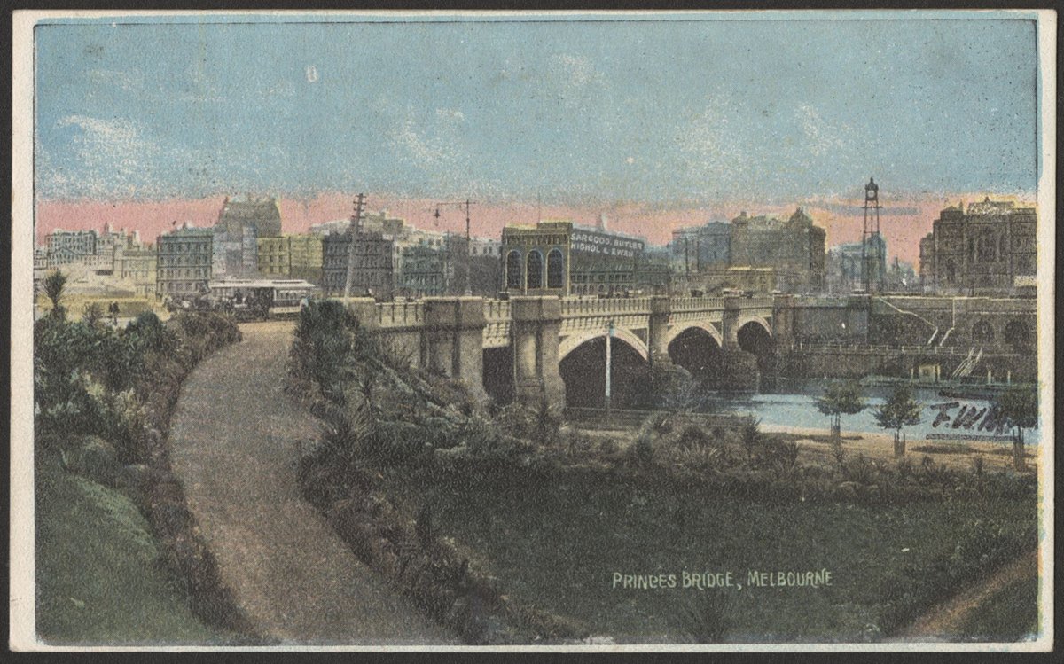 Princes Bridge, Melbourne, Melbourne City (c. 1907)
