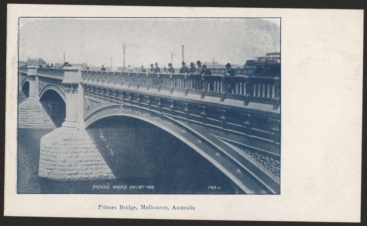 Princes Bridge, Melbourne, Australia, Melbourne City (c. 1900)