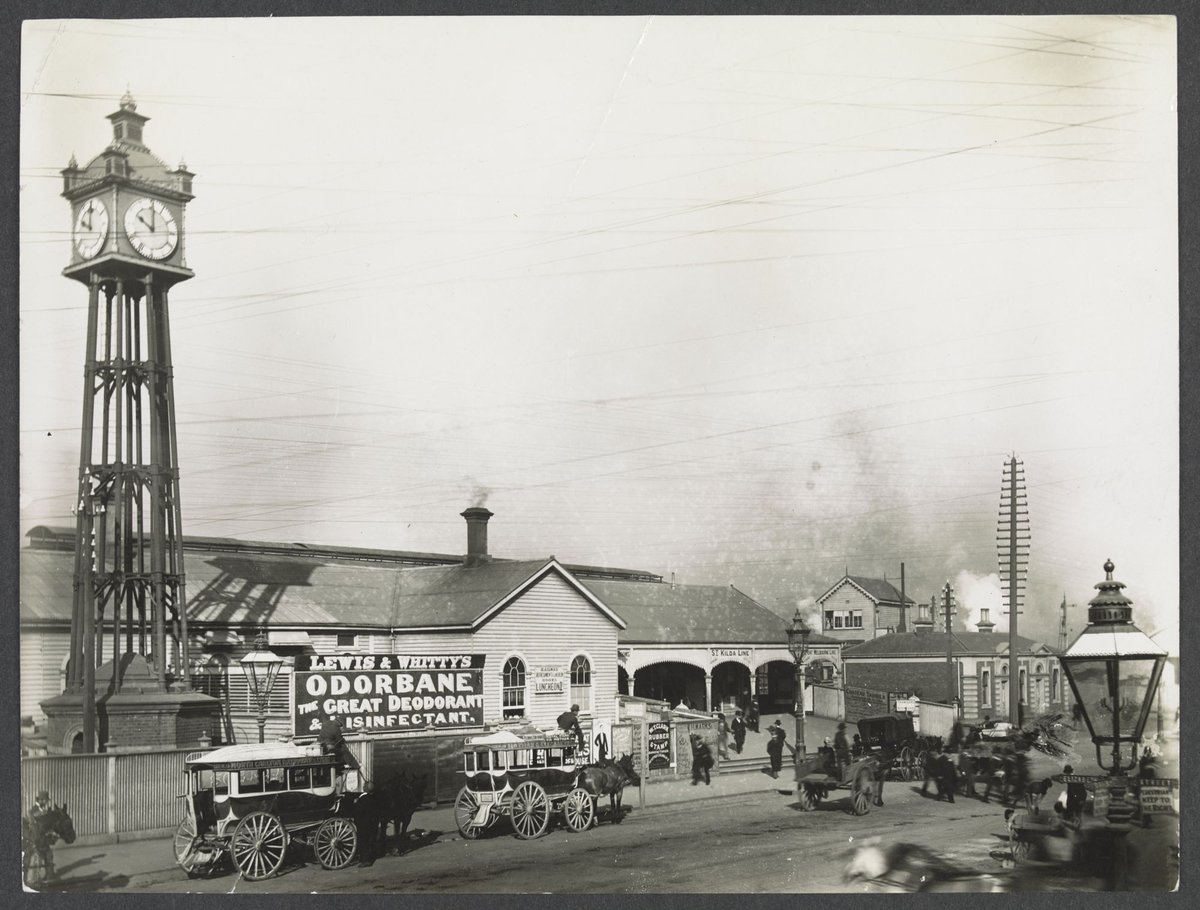 Flinders Street Station, Elizabeth Street entrance, Melbourne City (1933)