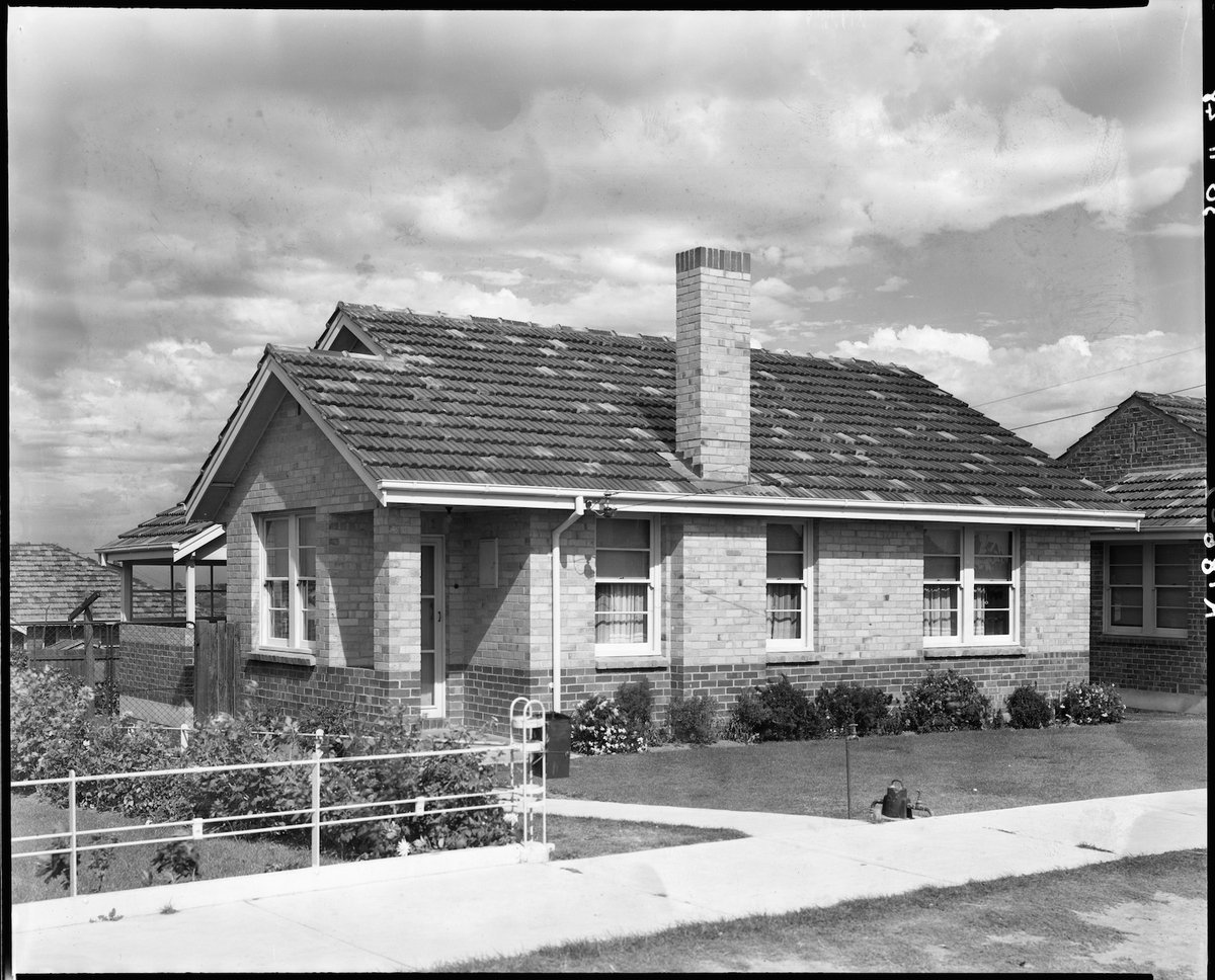 Housing Commission of Victoria homes possibly in Preston, one in Penola St., Preston (1948)