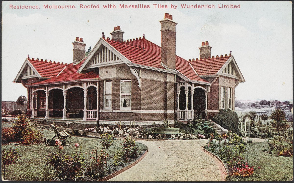 Residence, Melbourne, Roofed with Marseilles Tiles by Wunderlich Limited (1906?)
