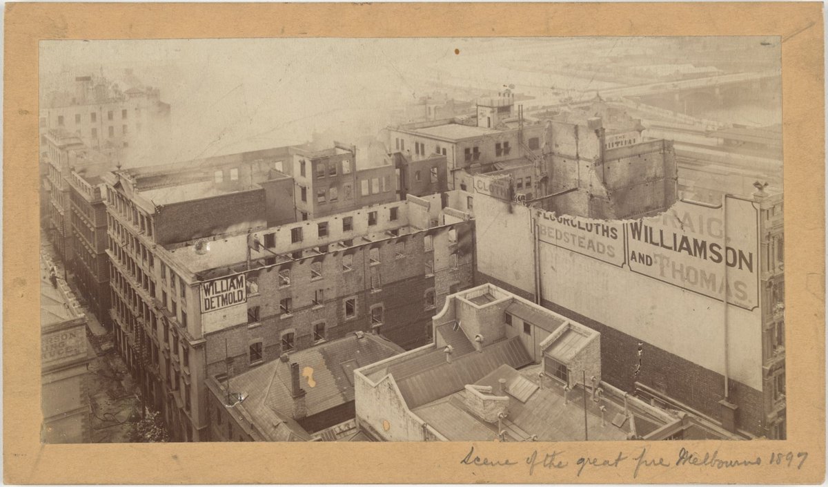 Scene of the Great Fire of Melbourne (1897)