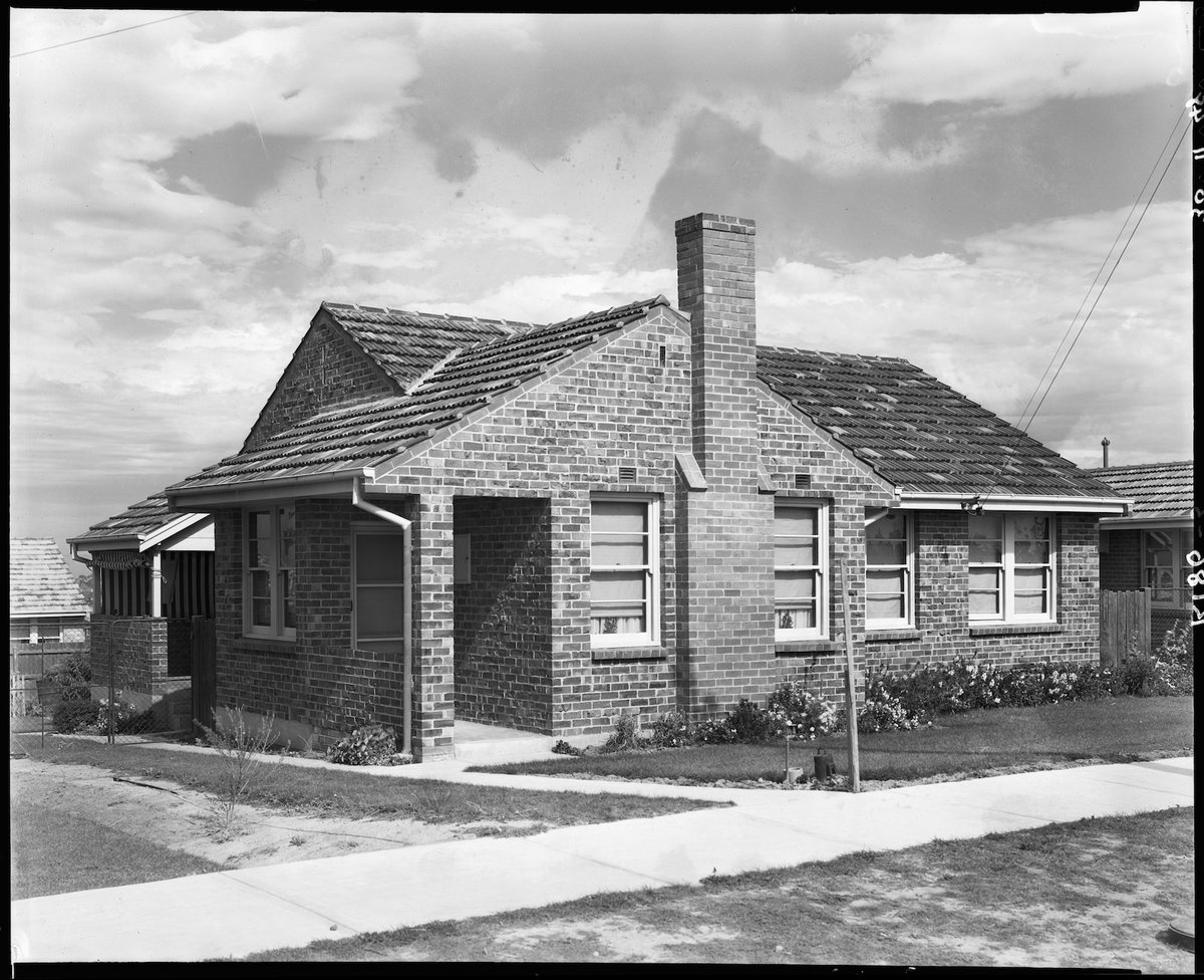 Housing Commission of Victoria homes possibly in Preston, one in Penola St., Preston (1948)