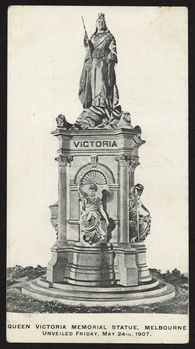 QUEEN VICTORIA MEMORIAL STATUE, MELBOURNE Unveiled Friday, May 24th, 1907 (c. 1907)