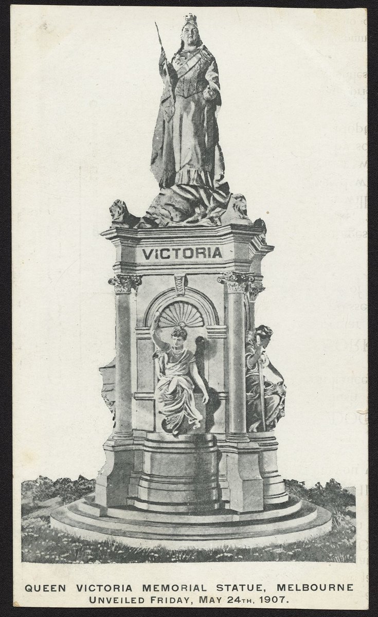 QUEEN VICTORIA MEMORIAL STATUE, MELBOURNE Unveiled Friday, May 24th, 1907 (c. 1907)