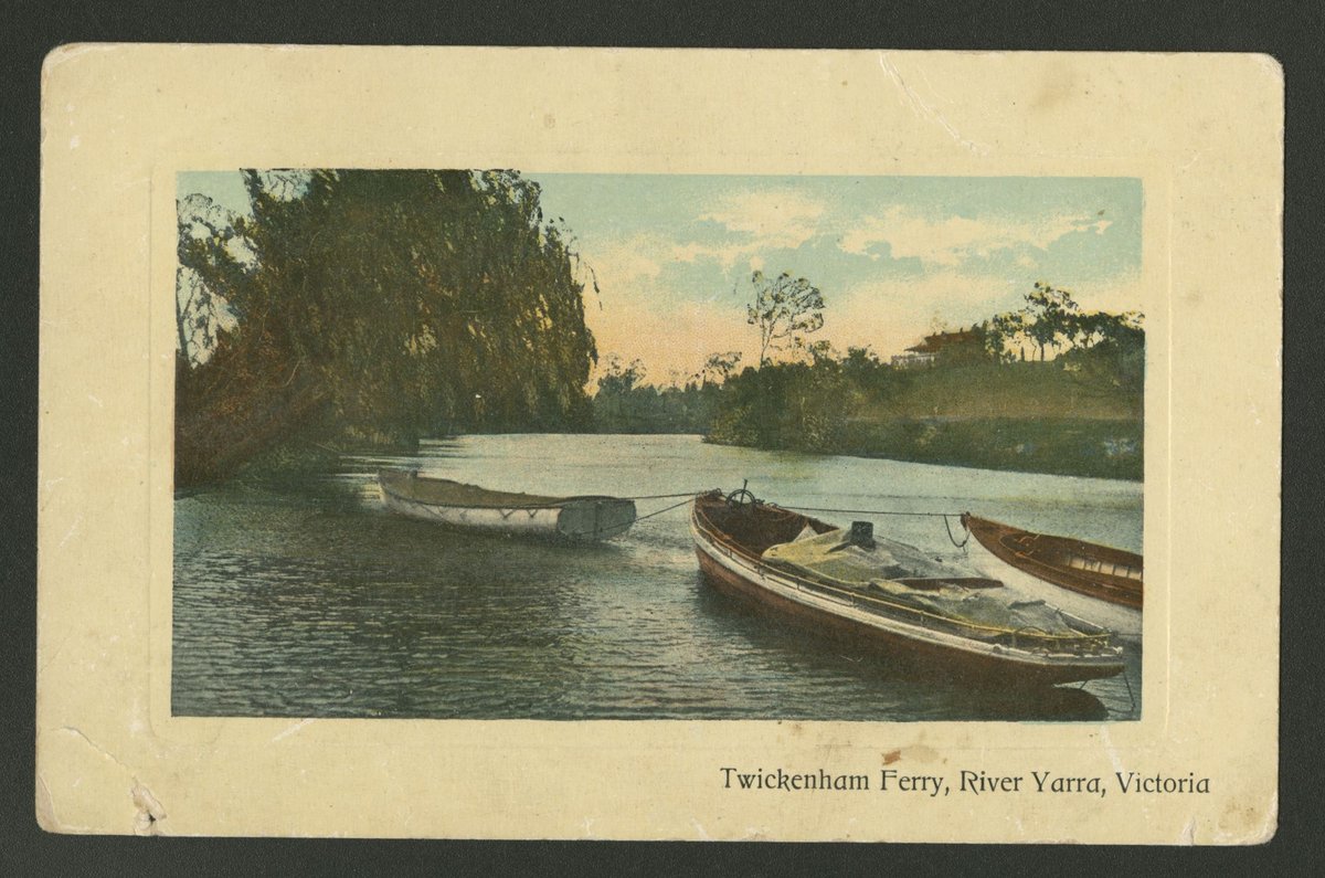 Twickenham Ferry, River Yarra, Victoria, Yarra River (1910?)