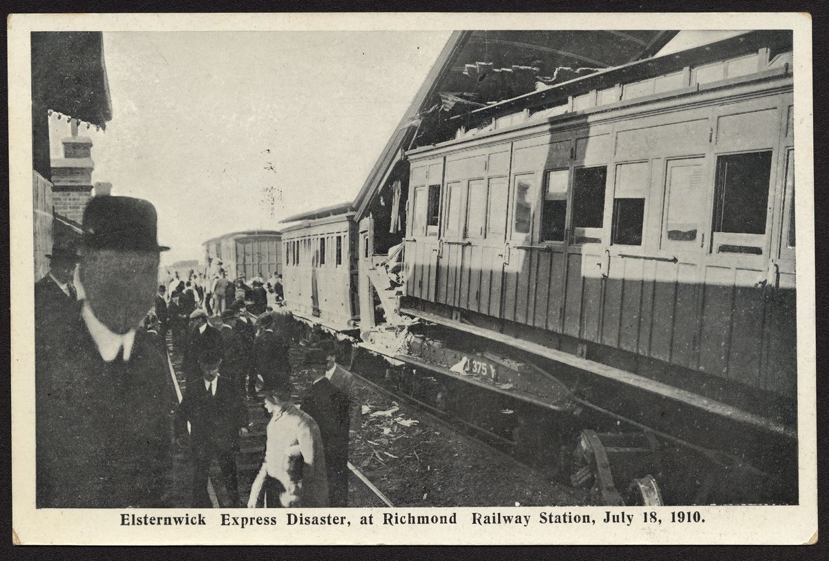 Elsternwick Express Disaster, at Richmond Railway Station, July 18, 1910 (c. 1910)
